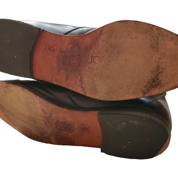 Black Leather Granny Lace Up Boots - Picture 5 of 5